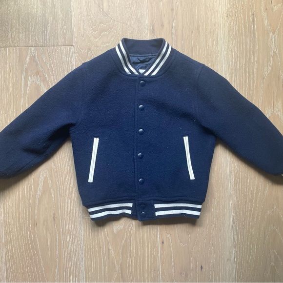 Baby Gap Navy Varsity Jacket - Size 4T - Picture 4 of 4